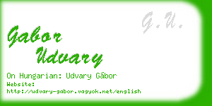 gabor udvary business card
